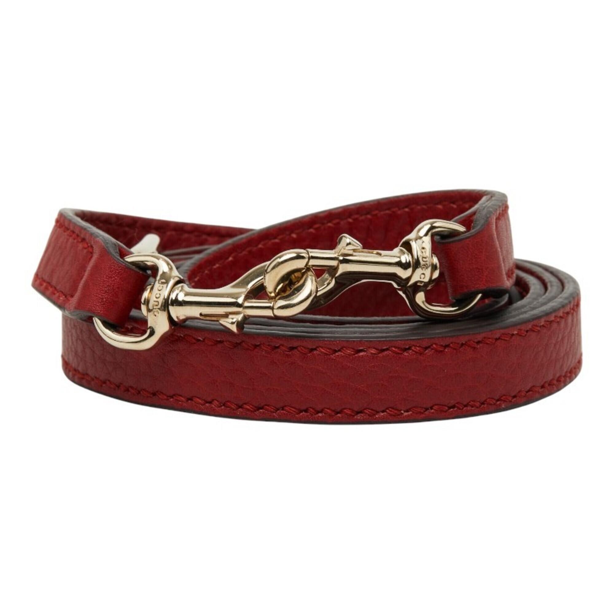 Gucci Shoulder Strap, Red Leather, Women's Gucci